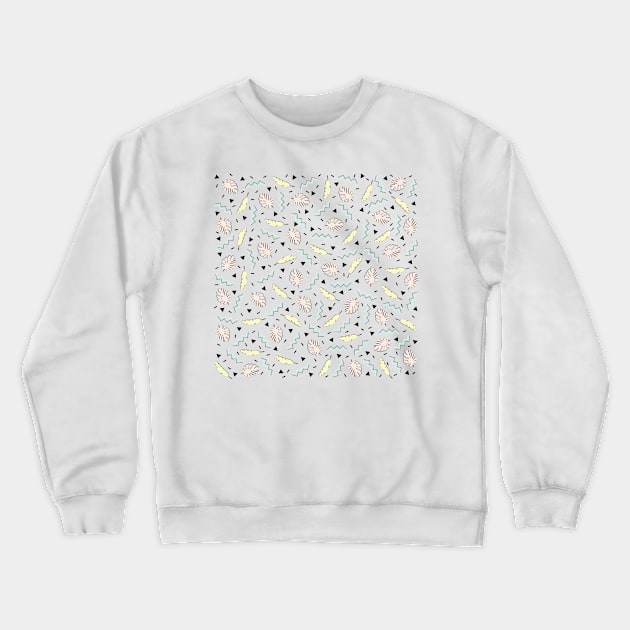 Back to the Tropical 80s Crewneck Sweatshirt by fivemmPaper